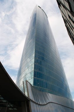 Bilbao: Iberdrola Kulesi, Cesar Pelli, Bask Ülkesi ve geniş tüm office gökdelenler İspanya'nın en yüksek binası tarafından tasarlanmış elektrik şirketinin Merkez