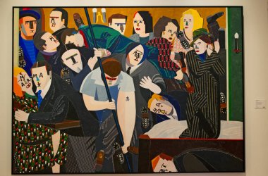 İspanya: Diane Arbus Altmışlı yıllarda, Luis Gordillo Bilbao Güzel Sanatlar Müzesi'nde tarafından tuval üzerine akrilik ikinci en Müzesi nerede fotoğraf çekmek için izin verdi Bask Ülkesi'ziyaret