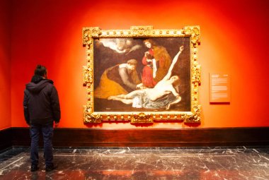 Saint Sebastian kutsal tarafından Jose de Ribera Bilbao Güzel Sanatlar Müzesi'nde resim kadınlar tarafından eğilimindeydi İspanya: bakarak ikinci en nerede fotoğraf çekmek için izin verdi Bask Müzesi ziyaret
