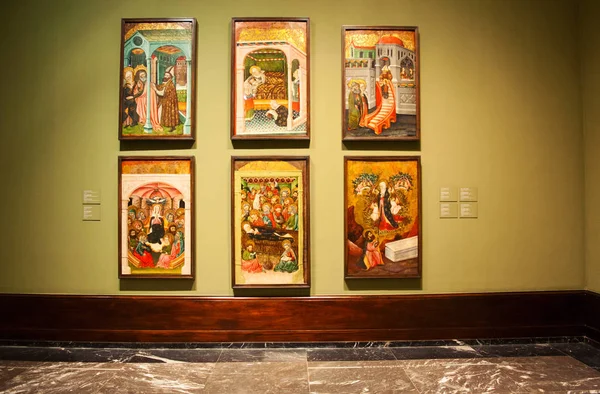 España: Estudio, seis pinturas de Blasco de Granen en el Museo de Bellas Artes de Bilbao, el segundo museo más visitado del País Vasco donde se permite tomar fotografías de las obras — Foto de Stock