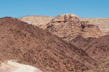 Orta Doğu: dağ ve desertic yatay yolun bağlanan Dana biyosfer rezerv, Jordan'ın en büyük doğa Rezervatı ' arkeolojik Nabataean Petra için gördün mü