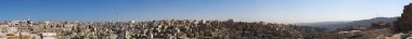 Ürdün: panoramik Amman, Amman Kalesi, tarihi ve arkeolojik site ve bir şehrin orijinal çekirdeğin en baştan gördüm nın başkenti