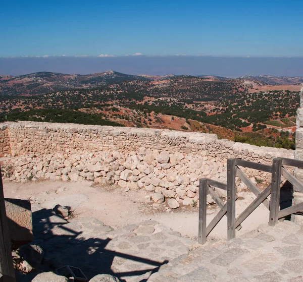 Jordan: the Jordan Valley seen from the Ajloun Castle, Muslim castle built by the Ayyubids in the 12th century, enlarged by the Mamluks, on a hilltop belonging to the Mount Alun district