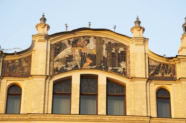 Rusya: 18991907 Art Nouveau tarzında, ünlü mimar ve sanatçı benzersiz işbirliği için tarihsel bir hotel Moskova'da otel Metropol mimari detaylarını, inşa