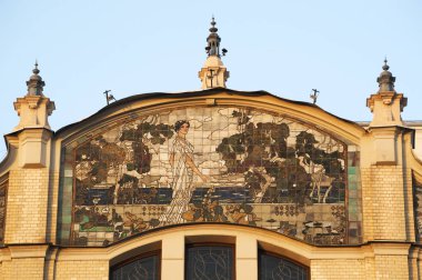 Rusya: 18991907 Art Nouveau tarzında, ünlü mimar ve sanatçı benzersiz işbirliği için tarihsel bir hotel Moskova'da otel Metropol mimari detaylarını, inşa