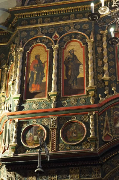 Moszkva: Saint Basil's Cathedral, a világ híres ortodox templom a Vörös téren, ma múzeum belső ahol a megengedett, hogy a képek — Stock Fotó