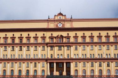 Moskova, Rusya: sarı tuğla cephe bina, Kgb ve Lubyanka Meydanı ' nda bağlı hapishane karargahı için popüler bir isim Lubyanka 1897 Neo-Barok yapı 
