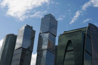 Rusya: Moskova Uluslararası İş Merkezi, Moskova şehri, ticari bölgesinin yakınında Presnensky bölgesinde üçüncü çevre yolu olarak bilinen yeni manzarası gökdelenler ayrıntılarını