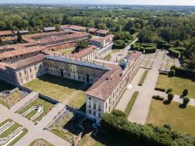 Villa Arconati, Castellazzo, Bollate, Milan, İtalya. Villa Arconati hava görünümünü 17/06/2017. Park, Groane Park ve bahçeler. 