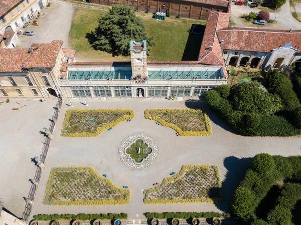 Villa Arconati, Castellazzo, Bollate, Milan, Italie. Vue aérienne de la Villa Arconati 17 / 06 / 2017. Jardins et parc, Groane Park . — Photo
