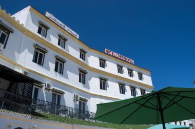 Fas, Kuzey Afrika: Hotel Continental, Tanca'daki, Cebelitarık Boğazı için batı girişinde Mağrip kıyısında Afrika şehir Medine alanında en eski otellerinden biri olan görünümünü  