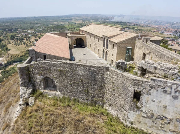 Εναέρια άποψη του κάστρου Normanno Svevo, Vibo Valentia, Καλαβρία, Ιταλία — Φωτογραφία Αρχείου