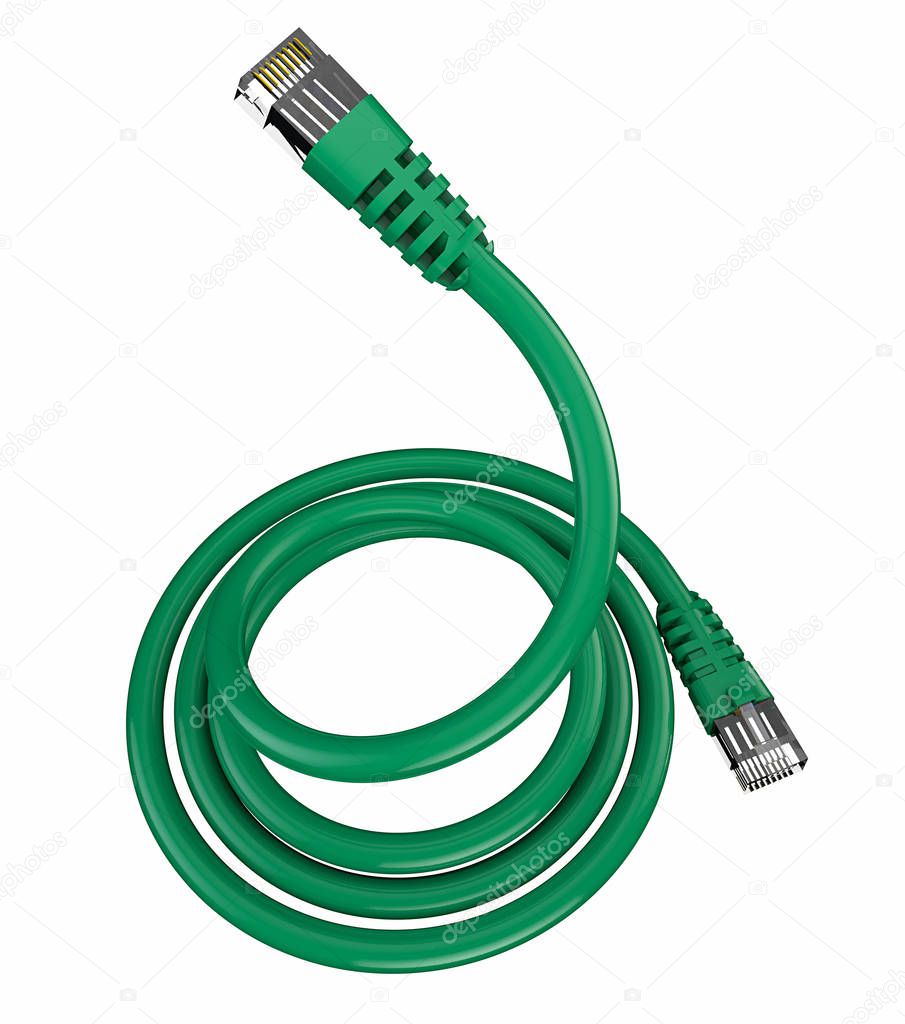 Rolled ethernet cable, internet connection, bandwidth, broadband