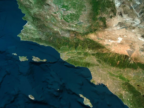 Physical map of California, Los Angeles mountains, ocean and hills, mountain ranges and fault of Sant'Andrea, 3d render — Stock Image Physical map of California, Los Angeles mountains, ocean and hills, mountain ranges and fault of Sant'Andrea, 3d render Royalty Free Stock Photos