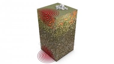 Deprem, şok, 3d bölümü, dünya titreme. Anti-sismik şehirler. 3D render