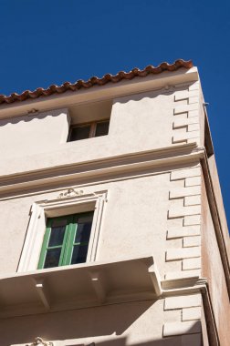 Corsica: Bonifacio, şehrin 9 yüzyıldan kalma bir kale sitede inşa adanın güney ucunda eski şehir sokakları görünümünü