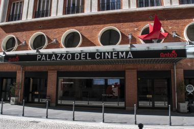 Milan, Italy: view of the new Anteo, the Palace of Cinema (Palazzo del Cinema) with eleven cinemas inaugurated on September 8, 2017, between the Brera district and Porta Nuova Garibaldi district  clipart