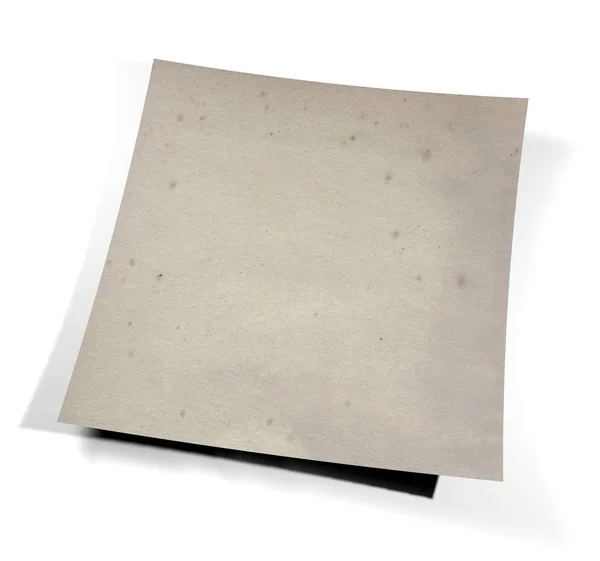 Sheet with curled corners, parchment effect. 3d rendering — Stock Photo, Image