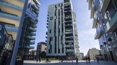 Solaryum panelleri tower, Milan, Porta Nuova gökdelen konut, İtalya. Milan