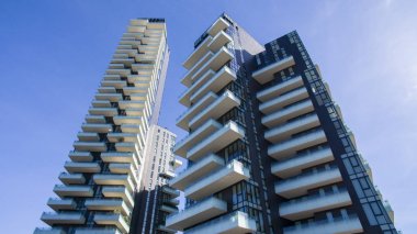 Solaryum panelleri tower, Milan, Porta Nuova gökdelen konut, İtalya. Milan