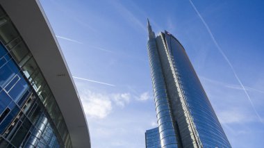 Unicredit kule Gae Aulenti square, Milan gördün. İtalya