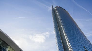 Unicredit kule Gae Aulenti square, Milan gördün. İtalya