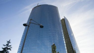 Unicredit tower, kare Gae Aulenti, Milan, İtalya