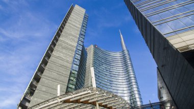 Unicredit tower, kare Gae Aulenti, Milan, İtalya
