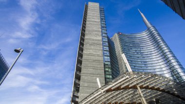 Unicredit tower, kare Gae Aulenti, Milan, İtalya