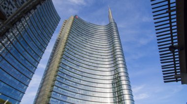 Unicredit tower, kare Gae Aulenti, Milan, İtalya.