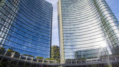 Unicredit tower, kare Gae Aulenti, Milan, İtalya.