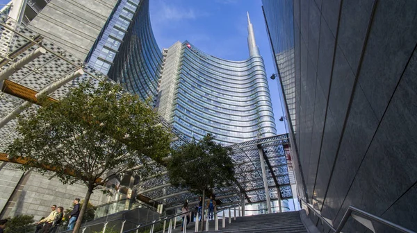 Unicredit tower, kare Gae Aulenti, Milan, İtalya.
