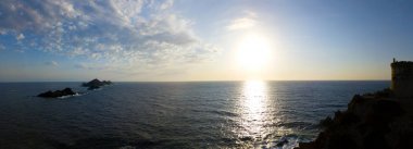 Deniz feneri, Corsica, Fransa ve Bloods Adaları havadan görünümü