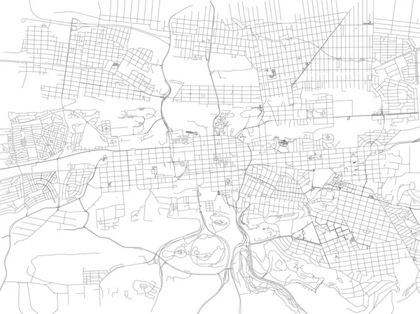 Calles Pretoria Mapa Ciudad Sudáfrica Callejero — Archivo Imágenes Vectoriales