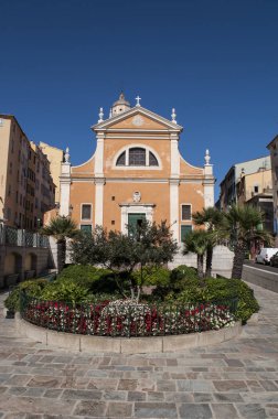Corsica, 01/09/2017: Ajaccio varsayım, Güney Corsica ortaçağ şehir merkezinde bir Roma Katolik Kilisesi Our Lady Katedrali olarak bilinen Ajaccio Katedrali