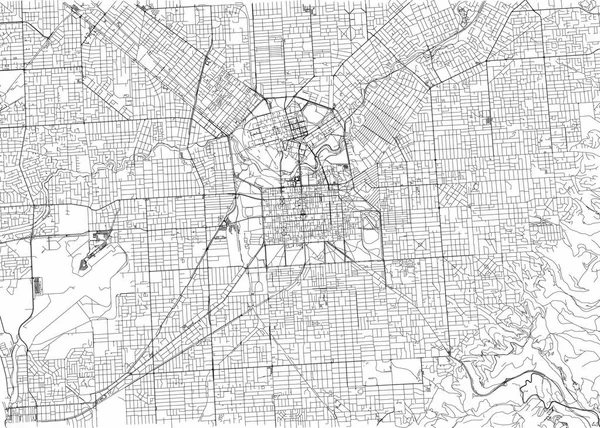 Streets Adelaide City Map Australia Street Map — Stock Vector