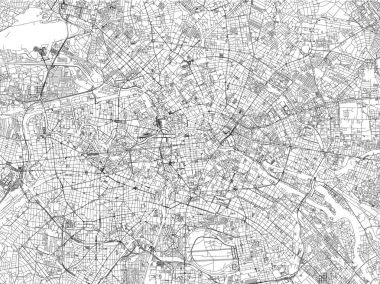 Berlin, şehir haritası, Almanya sokaklarında. Sokak Haritası