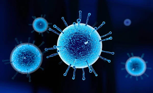 Вірус Грип Вид Вірусу Під Мікроскопом Інфекційне Захворювання — стокове фото