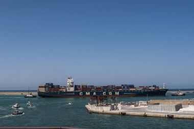 İtalya, 27/08/2017: panoramik Livorno bağlantı noktası, Toskana ana bağlantı noktası ve bir en önemli İtalyan bağlantı noktaları ve tüm Akdeniz her iki yolcu ve yük trafiği için