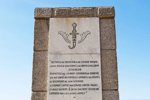Córcega 2017 Monumento Público Batalla Col Teghime Que 1943 Fue — Foto de Stock