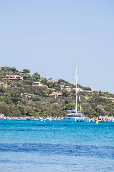 Córcega 2017 Mar Mediterráneo Costa Playa Santa Giulia Una Larga —  Fotos de Stock