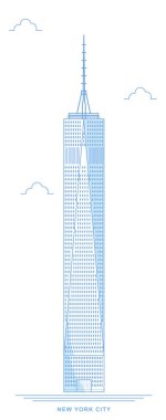Özgürlük kulesi. Bir Dünya Ticaret Merkezi. Stilize, serbest tasarım. New York City gökdelen. Manhattan. ABD. 