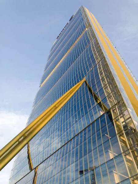 Allianz Torony Dritto Egyenes Emeletes 209 Méteres Felhőkarcoló Milánóban Olaszország — Stock Fotó