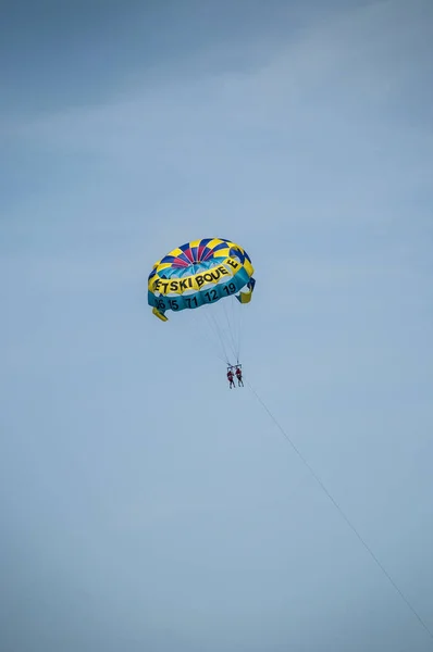 Corse 2017 Parapente Saint Florent Lieu Vacances Été Populaire Sur — Photo