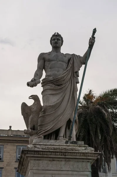 Corsica 2017 Veduta Del Pubblico Monumento Napoleone Statua Realizzata Dal — Foto Stock