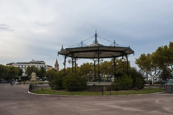 Corsica 2017 View Wrought Iron Gazebo Located Place Saint Nicolas — Stock Photo, Image