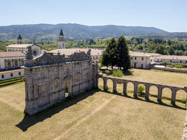 Luchtfoto Van Certosa Serra San Bruno Certosino Klooster Vibo Valentia — Stockfoto