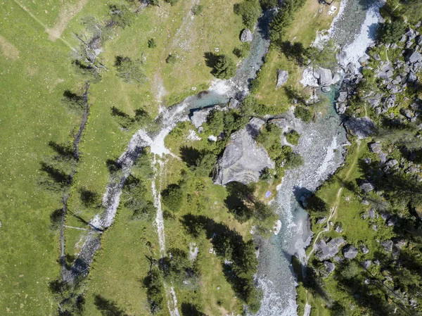 Luftaufnahme Des Mello Tals Val Mello Ein Grünes Tal Umgeben — Stockfoto