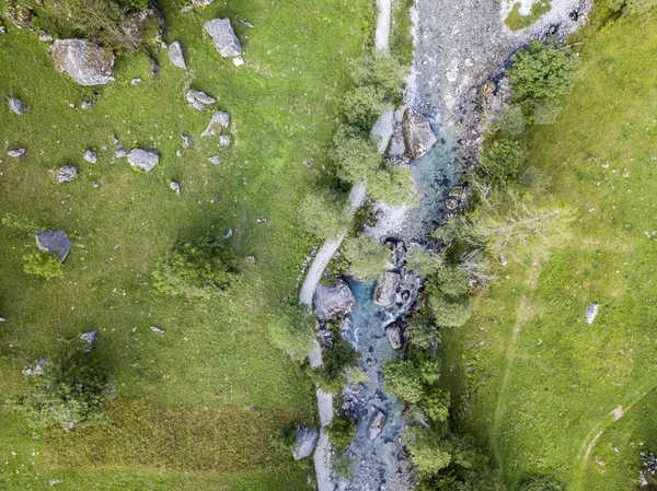 Aerial View Mello Valley Val Mello Green Valley Surrounded Granite — Stock Photo, Image