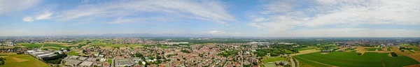 Natur Und Landschaft Gemeinde Solaro Milano Luftaufnahme Eines Feldes Häuser — Stockfoto